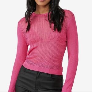 Free People H20 Crew Pullover Hibiscus Highlight size L NWT